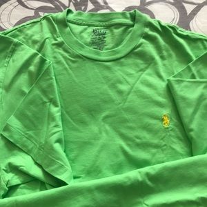Men’s Polo R. Lauren T-Shirt in Lime Green.